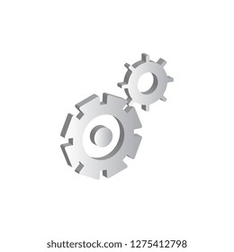 3d vector illustration of gears, cogwheels or cogs. Cog wheel as technical work, repair service and progress symbol
