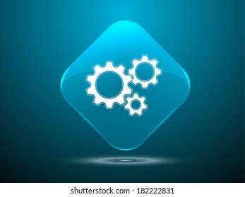 Icono de la ilustración vectorial de los engranajes
