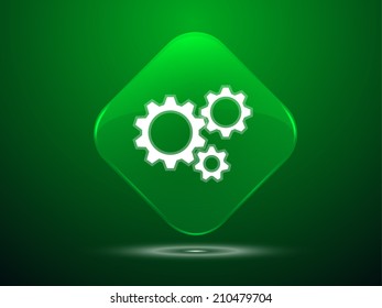 3d Vector illustration of gears icon
