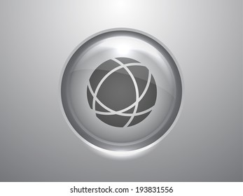 3.d Ilustración vectorial del icono del globo terráqueo