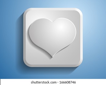 3d Vector illustration of heart icon 