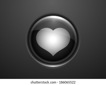 3 d Icono vectorial del corazón 