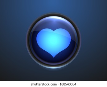 3d Vector illustration of heart icon 