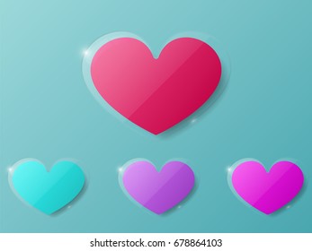 3D Vector illustration of heart icon with text bubble, design for website template. 