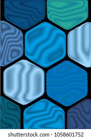 3d vector illustration hexagon colorful background texture 