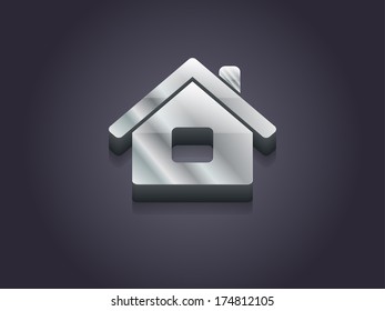 3.d Ilustración vectorial del icono del hogar