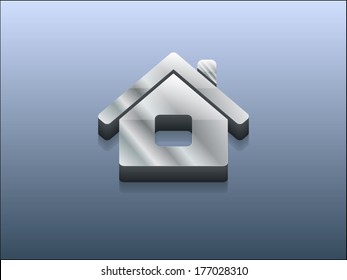 3.d Ilustración vectorial del icono del hogar