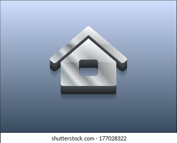 3.d Ilustración vectorial del icono del hogar