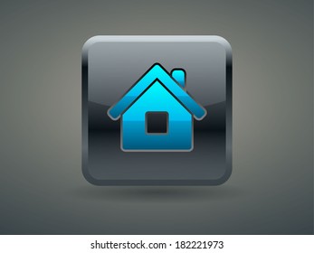 3.d Ilustración vectorial del icono del hogar