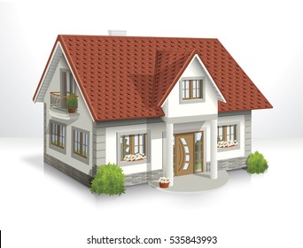 3d Vector Illustration Of House