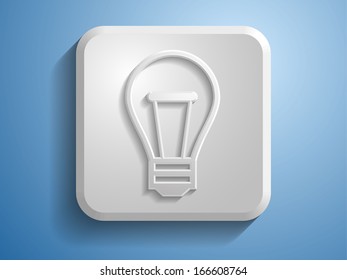 3d Vector illustration of idea icon 