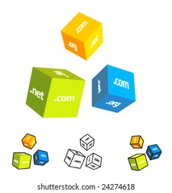 3d vector illustration of internet