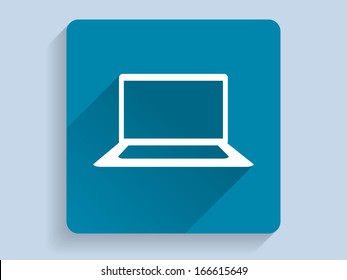 3.d Ilustración vectorial del icono de la laptop 