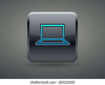 3.d Ilustración vectorial del icono de la laptop 