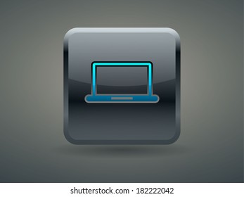 3.d Ilustración vectorial del icono de la laptop 