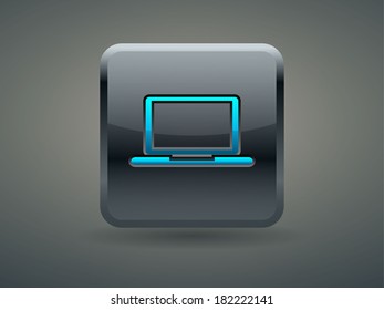 3d Vector illustration of laptop icon