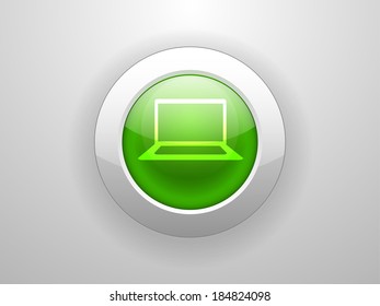 3.d Ilustración vectorial del icono de la laptop 