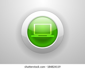 3.d Ilustración vectorial del icono de la laptop