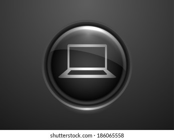 3.d Ilustración vectorial del icono de la laptop 