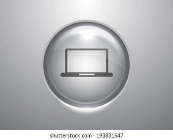 3d Vector illustration of laptop icon 