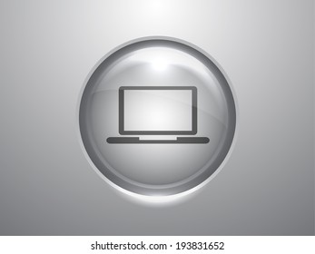 3d Vector illustration of laptop icon