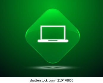 3.d Ilustración vectorial del icono de la laptop