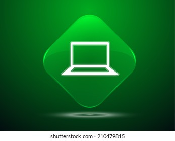 3d Vector illustration of laptop icon 