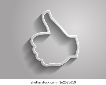 3d Vector illustration of like icon 