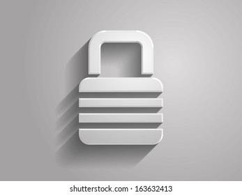 3d Vector illustration of a lock icon