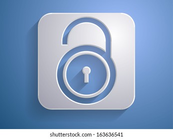 3d Vector illustration of a lock icon 