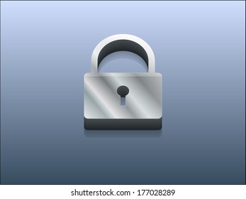 3.d Ilustración vectorial del icono de bloqueo