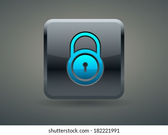 3d Vector illustration of lock icon