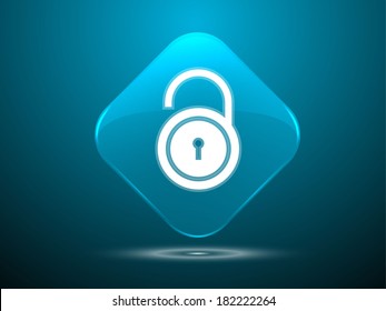 3d Vector illustration of lock icon