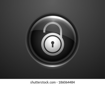 3.d Ilustración vectorial del icono de bloqueo