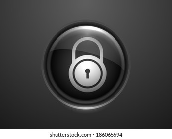 3d Vector illustration of lock icon