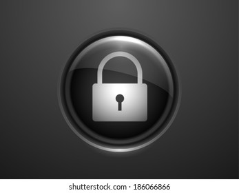 3.d Ilustración vectorial del icono de bloqueo