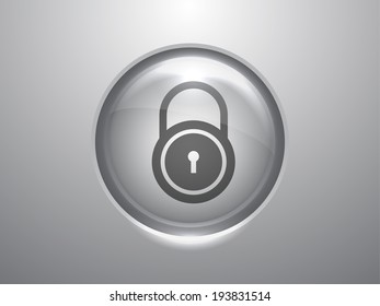 3d Vector illustration of lock icon