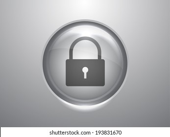 3d Vector illustration of lock icon