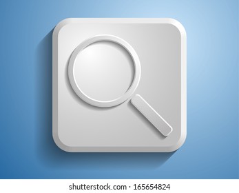3d Vector illustration of loupe icon