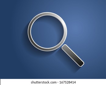 3d Vector illustration of loupe icon