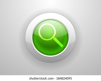 3d Vector illustration of loupe icon