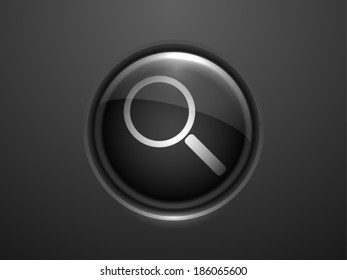 3d Vector illustration of loupe icon