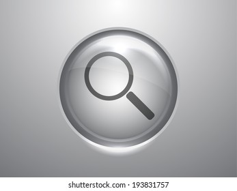 3d Vector illustration of loupe icon