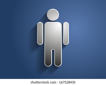 3d Vector illustration of  man icon 
