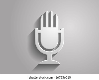 3d Vector illustration of mic icon