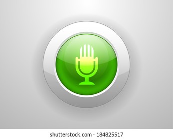 3.d Ilustración vectorial del icono del micrófono