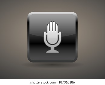 3d Vector illustration of microphone icon