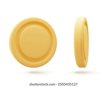 3D Vector illustration money coin. finance business concept, earning investment. 