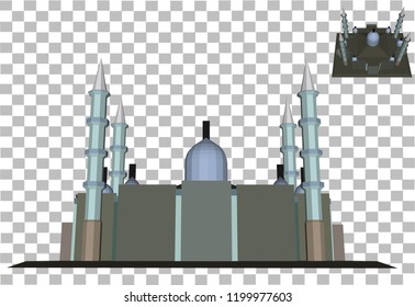 3d vector illustration mosque building