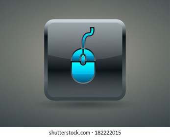 3.d Ilustración vectorial de un icono del ratón